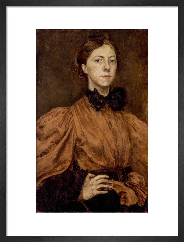 Gwen john portrait print (art print, medium, black frame)