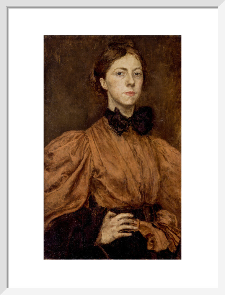 Gwen john portrait print (art print, medium, white frame)