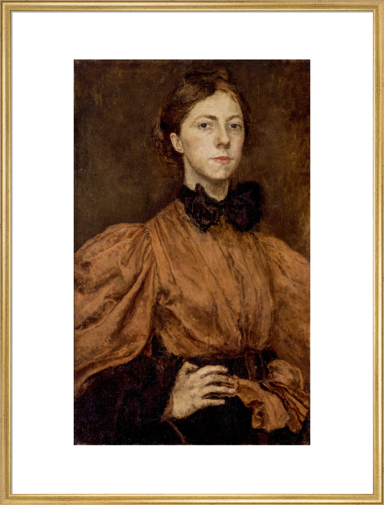 Gwen john portrait print (art print, extra large, gold frame)