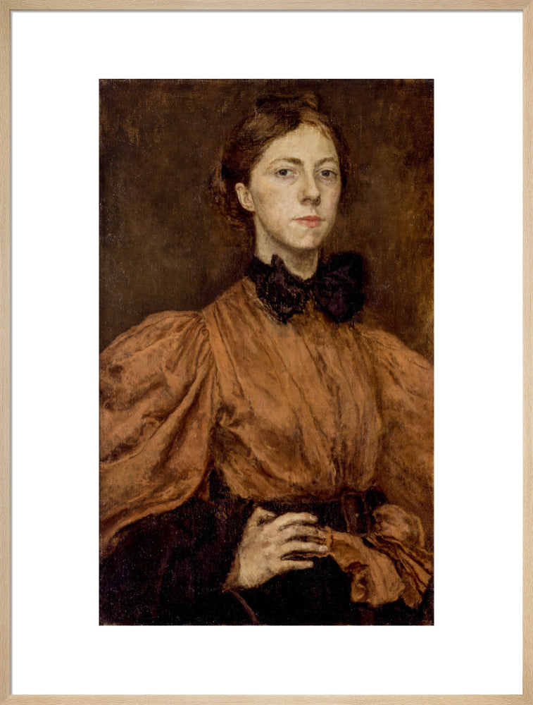 Gwen john portrait print (art print, extra large, natural frame)