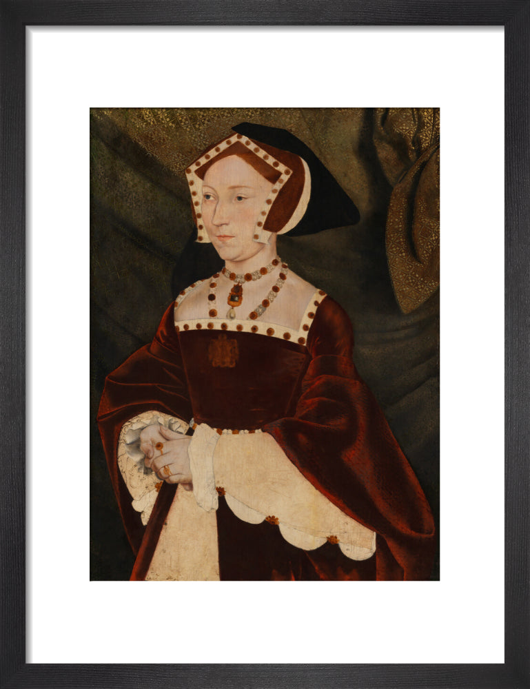 Jane seymour portrait print (art print, small, black frame)