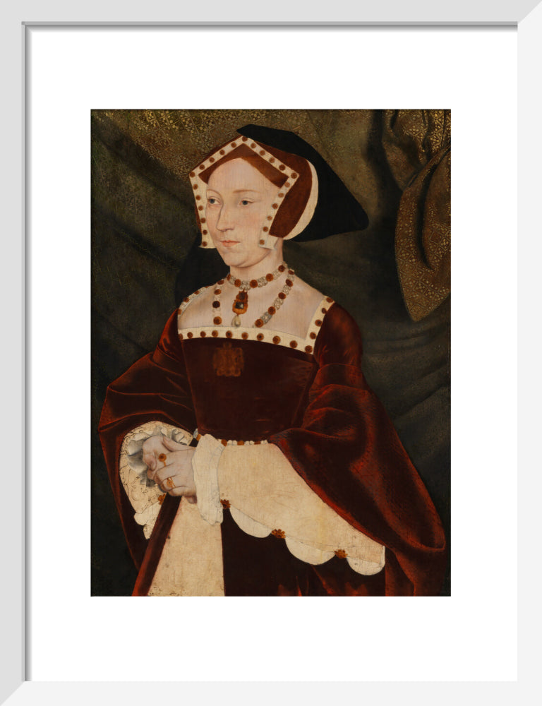Jane seymour portrait print (art print, small, white frame)