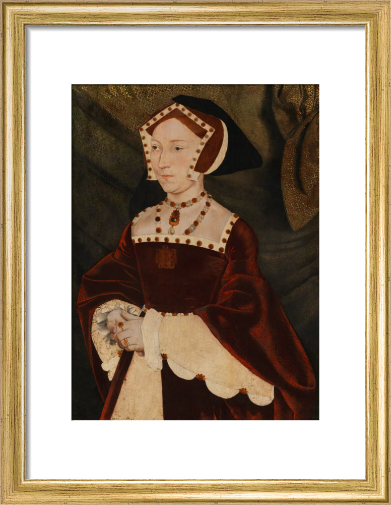 Jane seymour portrait print (art print, small, gold frame)