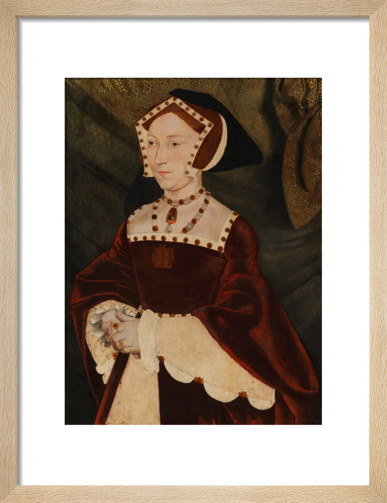 Jane seymour portrait print (art print, small, natural frame)