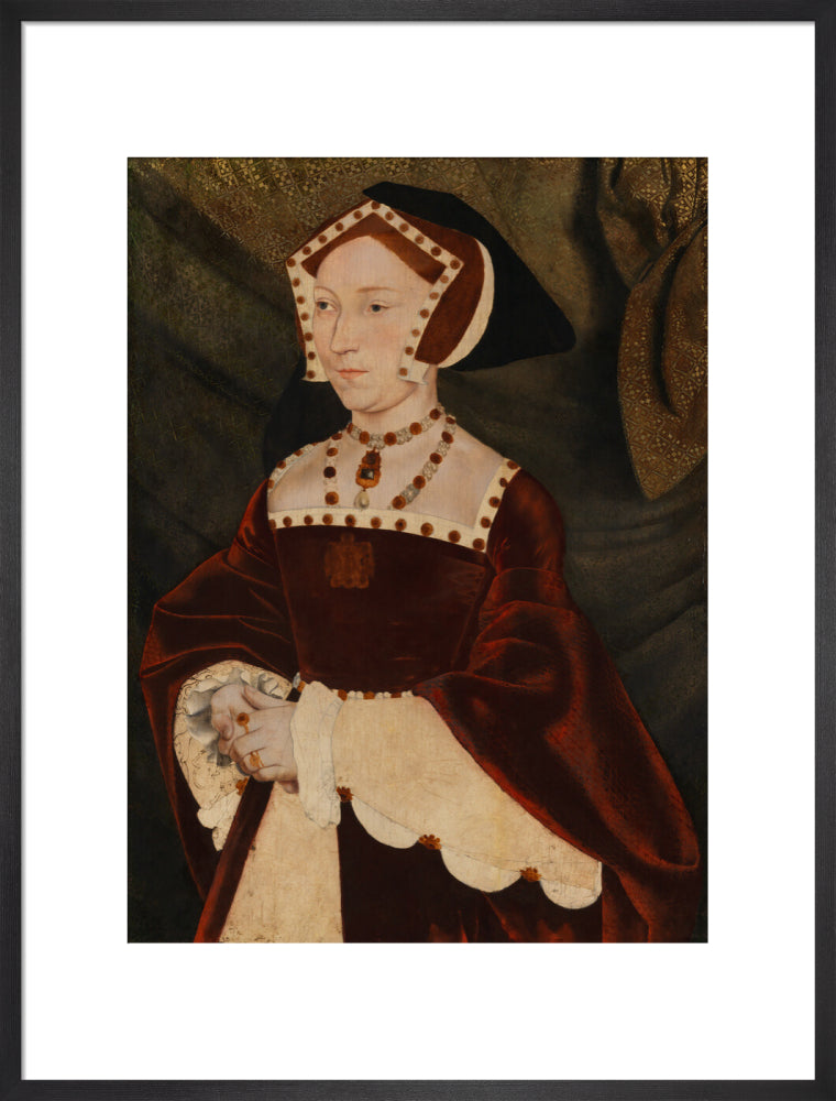 Jane seymour portrait print (art print, large, black frame)