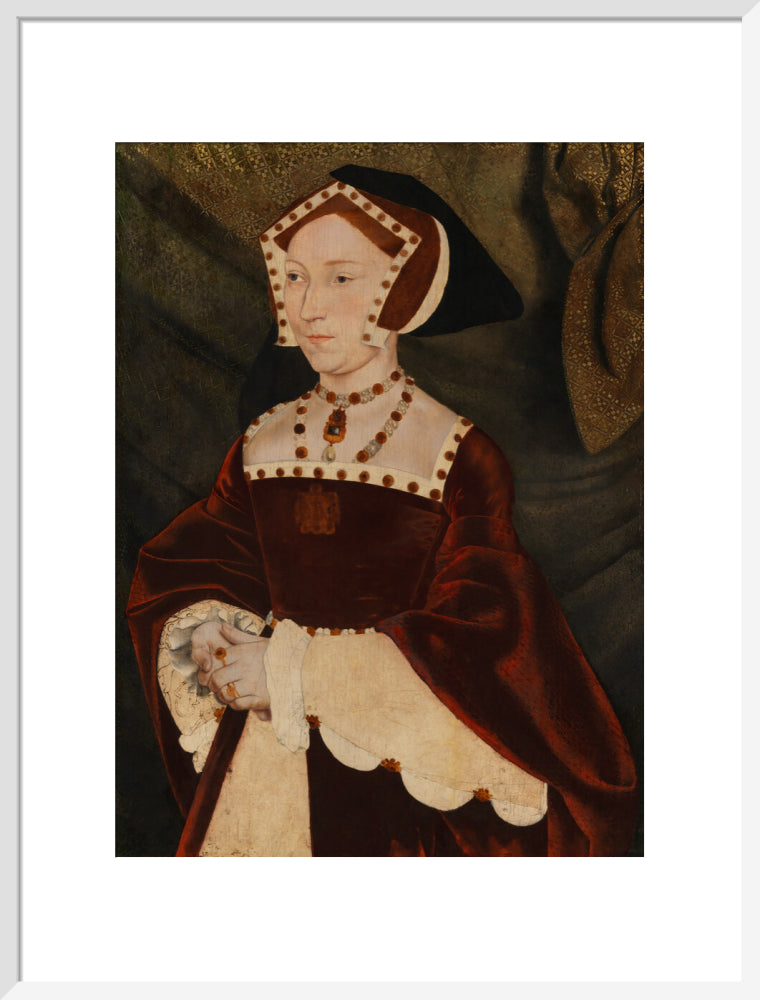Jane seymour portrait print (art print, large, white frame)