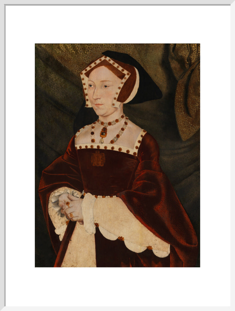 Jane seymour portrait print (art print, extra large, white frame)