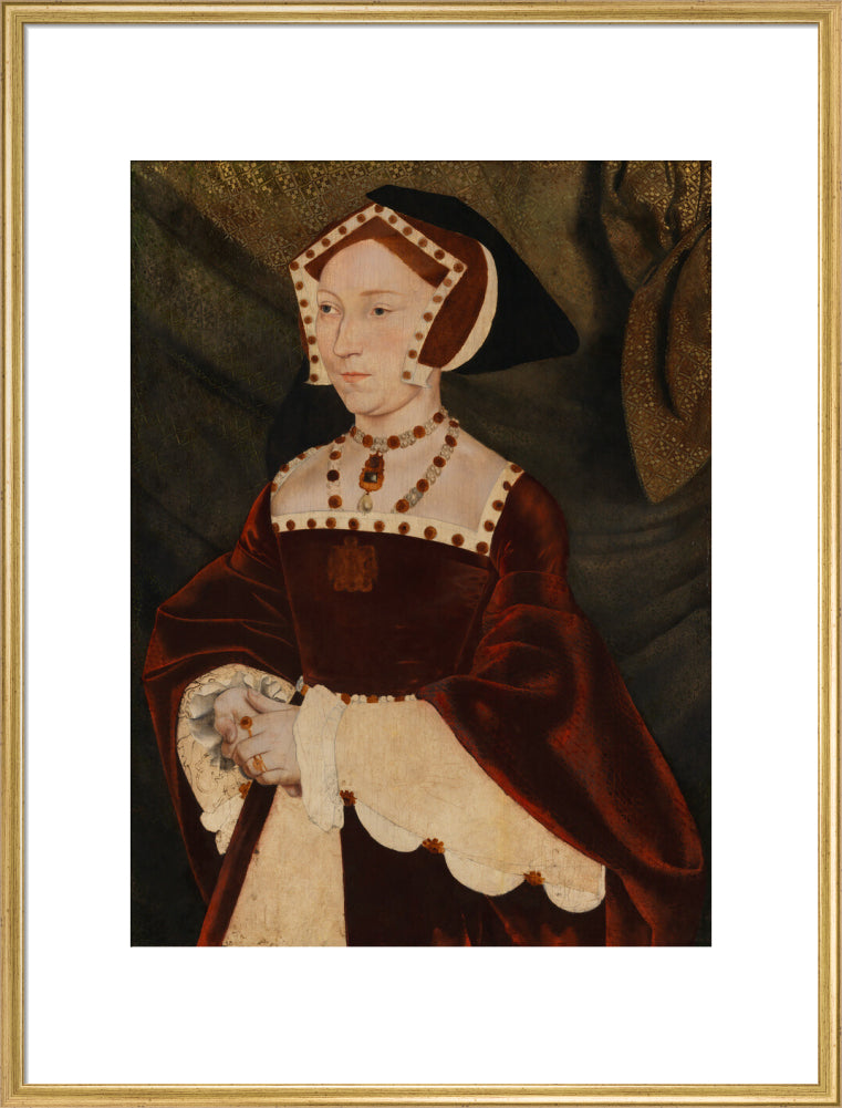 Jane seymour portrait print (art print, extra large, gold frame)