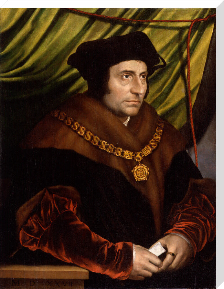 Sir thomas more portrait print (stretched canvas, extra large, no frame)