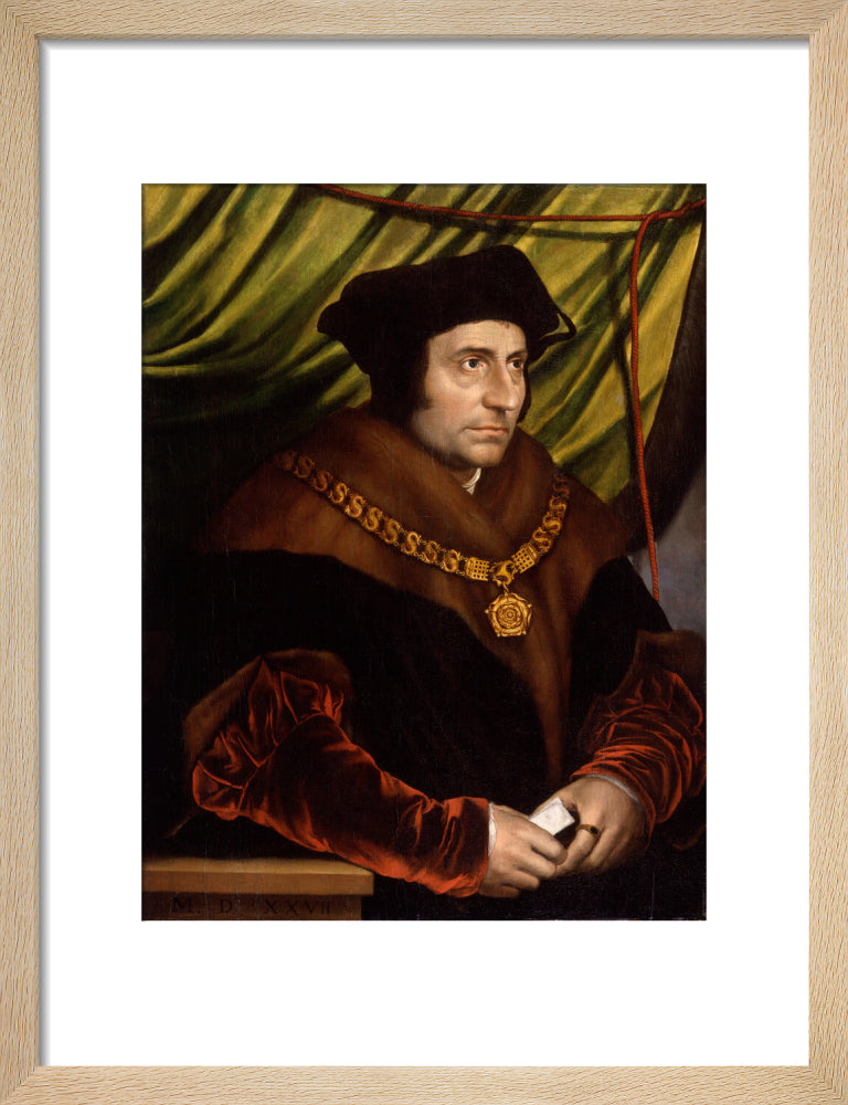 Sir thomas more portrait print (art print, small, natural frame)