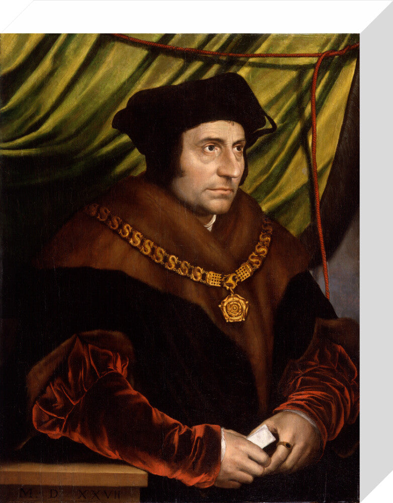 Sir thomas more portrait print (stretched canvas, small, no frame)
