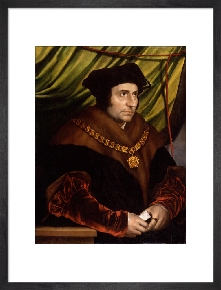 Sir thomas more portrait print (art print, medium, black frame)
