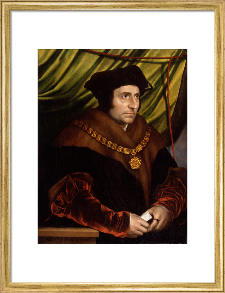 Sir thomas more portrait print (art print, medium, gold frame)