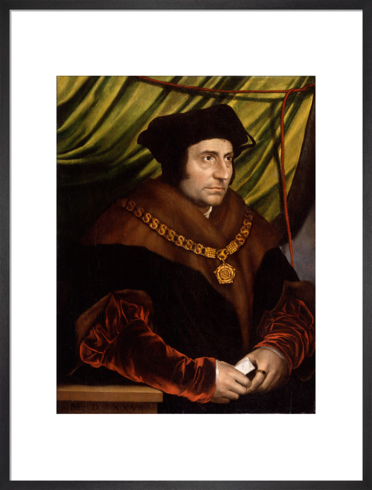 Sir thomas more portrait print (art print, large, black frame)