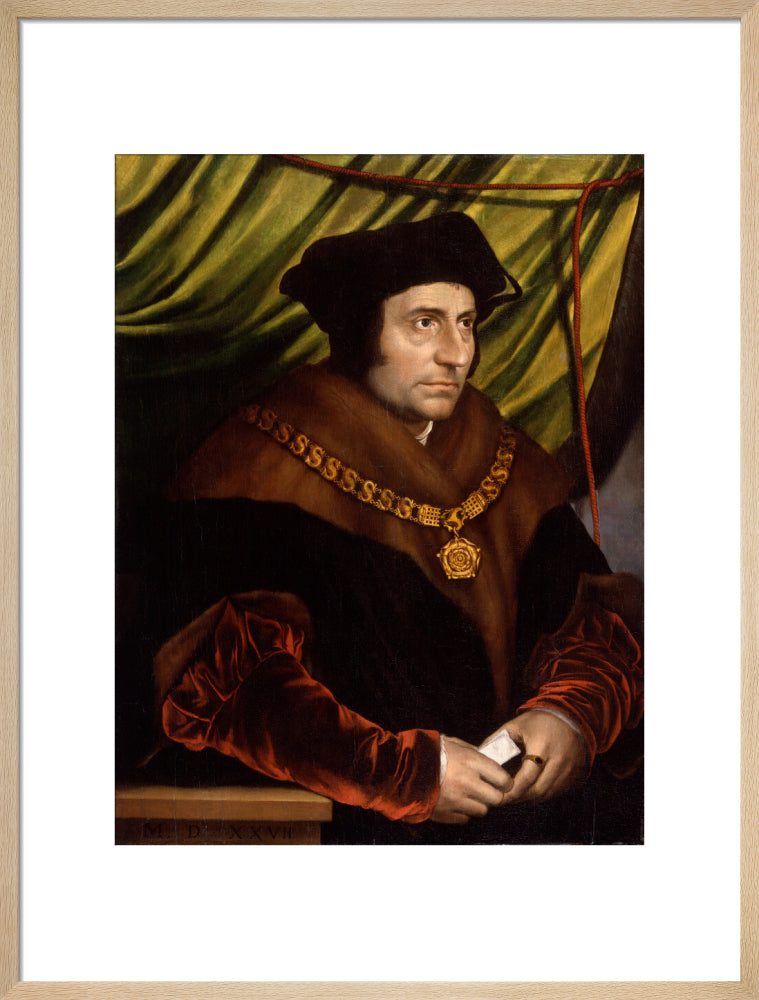Sir thomas more portrait print (art print, large, natural frame)