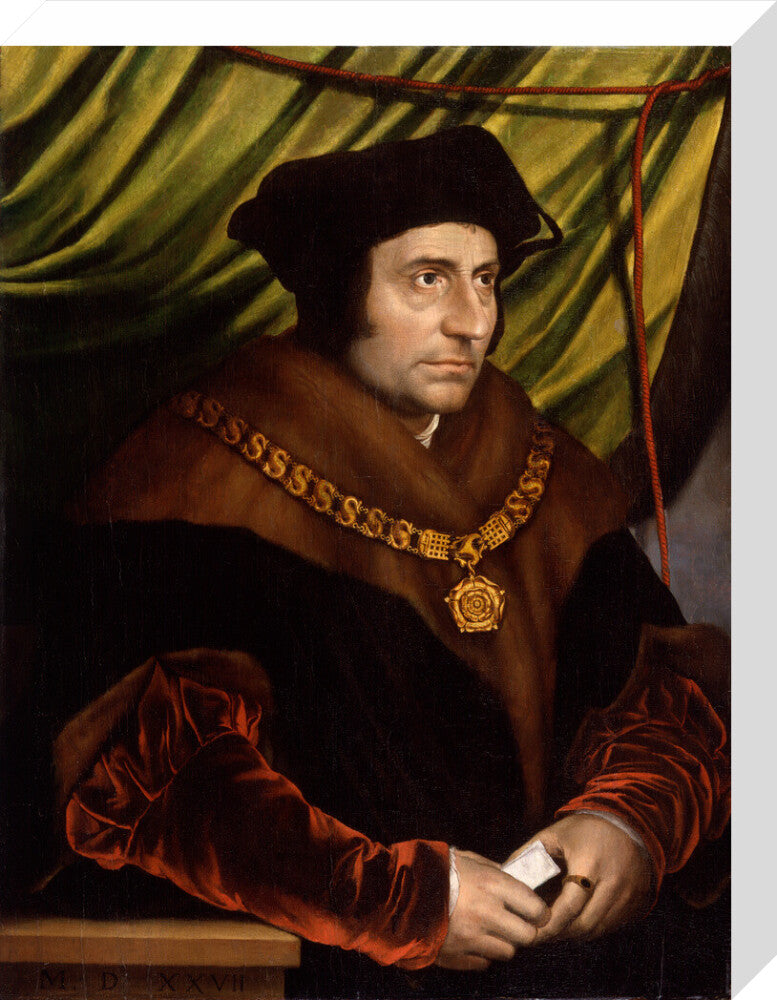 Sir thomas more portrait print (stretched canvas, medium, no frame)