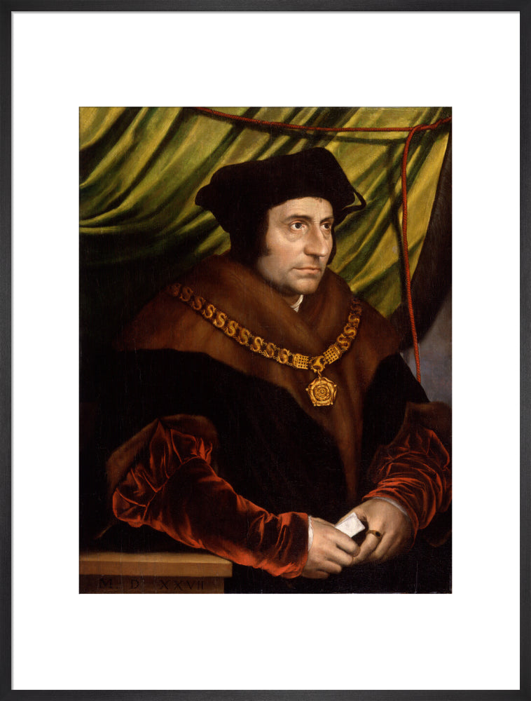 Sir thomas more portrait print (art print, extra large, black frame)