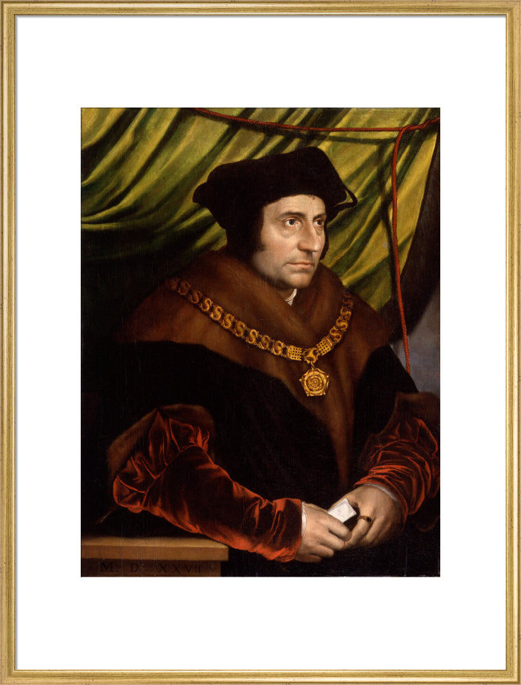 Sir thomas more portrait print (art print, extra large, gold frame)