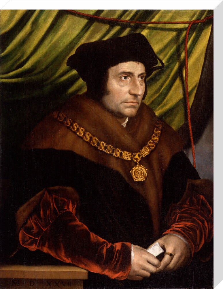 Sir thomas more portrait print (stretched canvas, large, no frame)