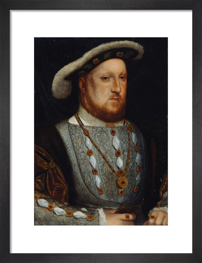 King henry viii portrait print (art print, small, black frame)