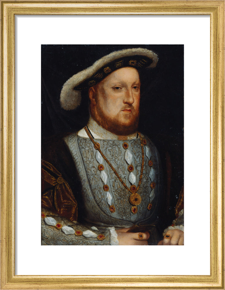 King henry viii portrait print (art print, small, gold frame)