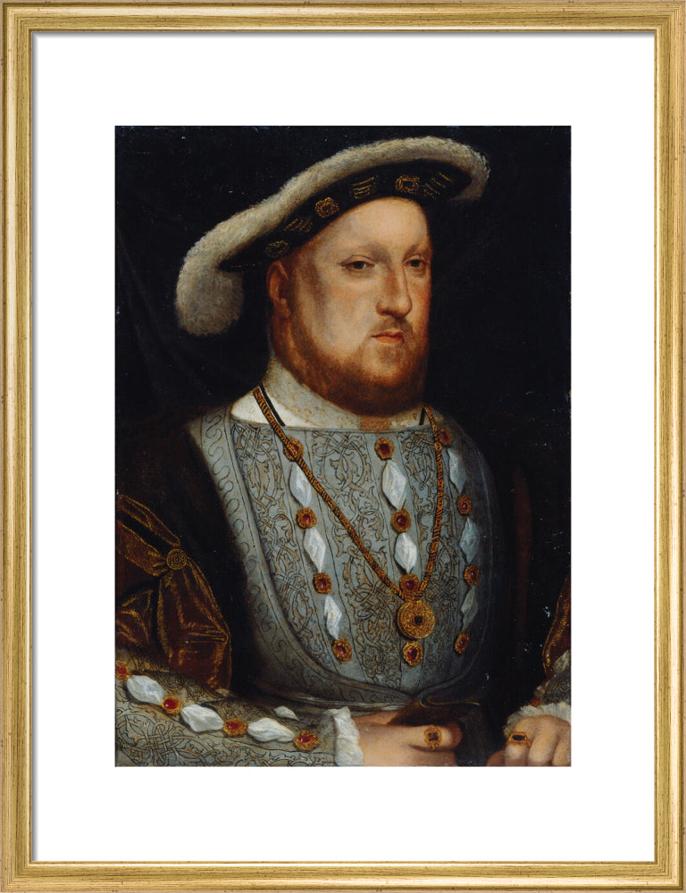 King henry viii portrait print (art print, medium, gold frame)