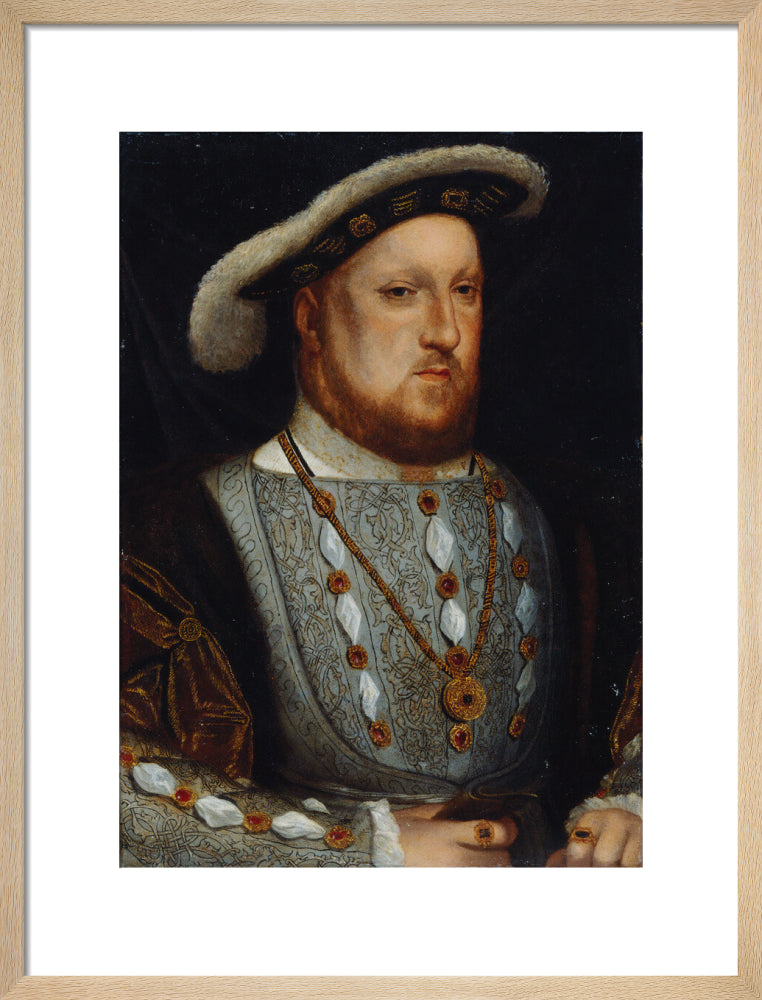 King henry viii portrait print (art print, medium, natural frame)