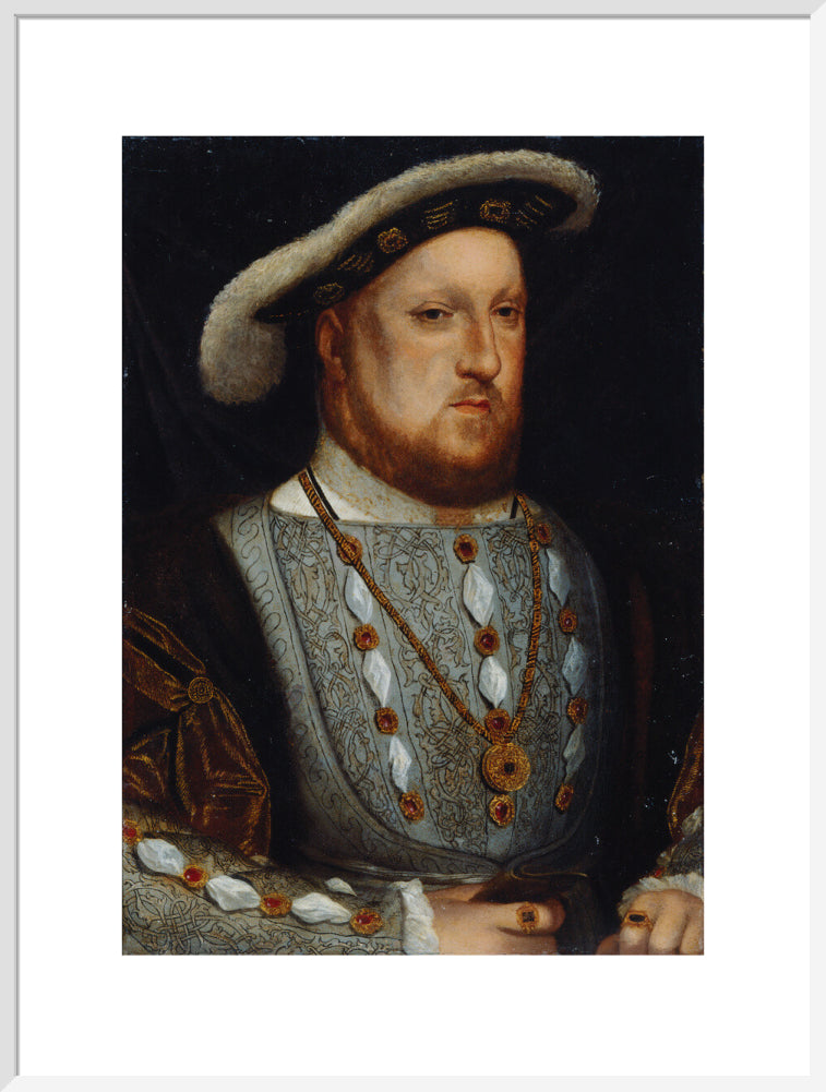 King henry viii portrait print (art print, extra large, white frame)