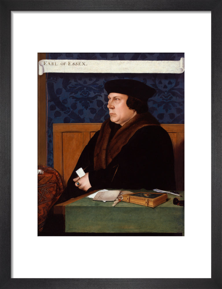 Thomas cromwell, earl of essex portrait print (art print, small, black frame)
