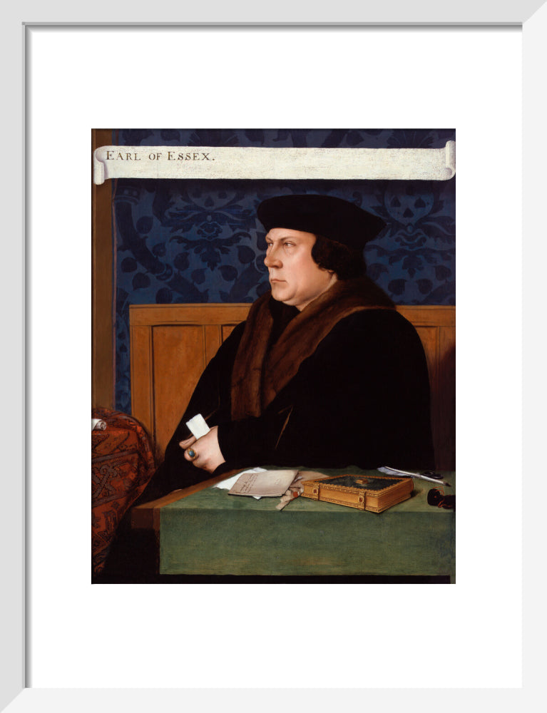 Thomas cromwell, earl of essex portrait print (art print, small, white frame)