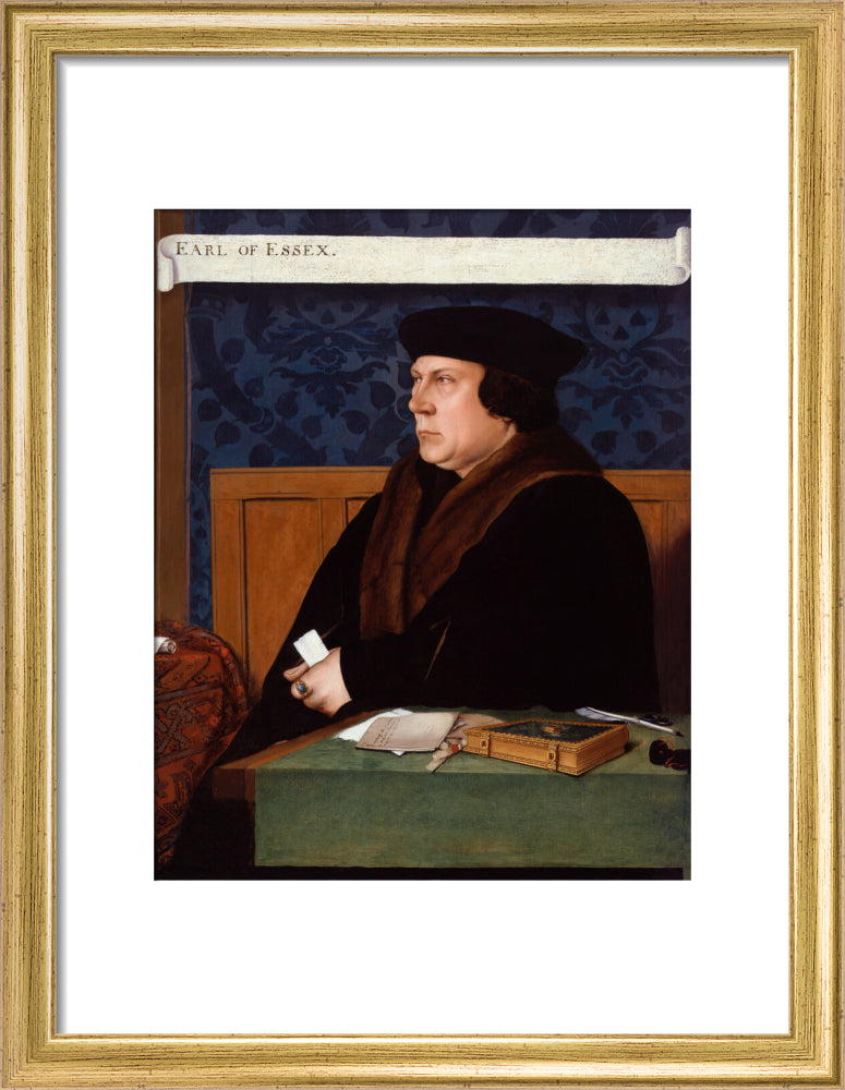 Thomas cromwell, earl of essex portrait print (art print, small, gold frame)