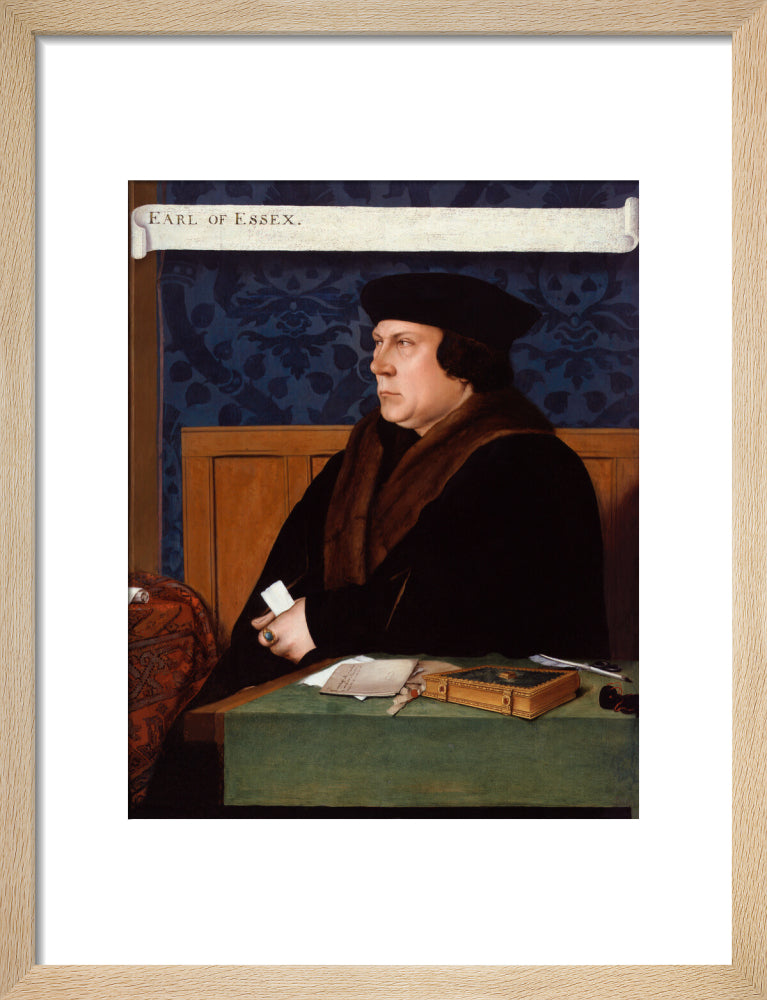 Thomas cromwell, earl of essex portrait print (art print, small, natural frame)