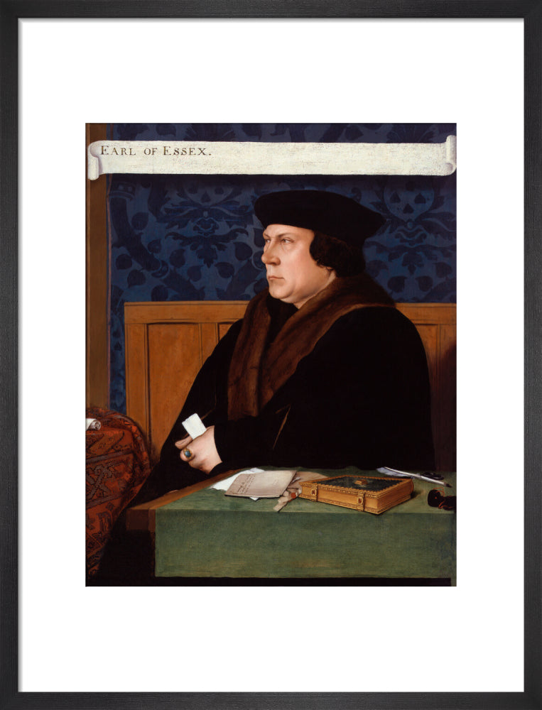 Thomas cromwell, earl of essex portrait print (art print, medium, black frame)