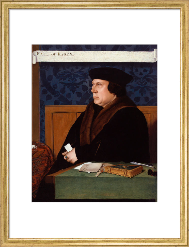 Thomas cromwell, earl of essex portrait print (art print, medium, gold frame)