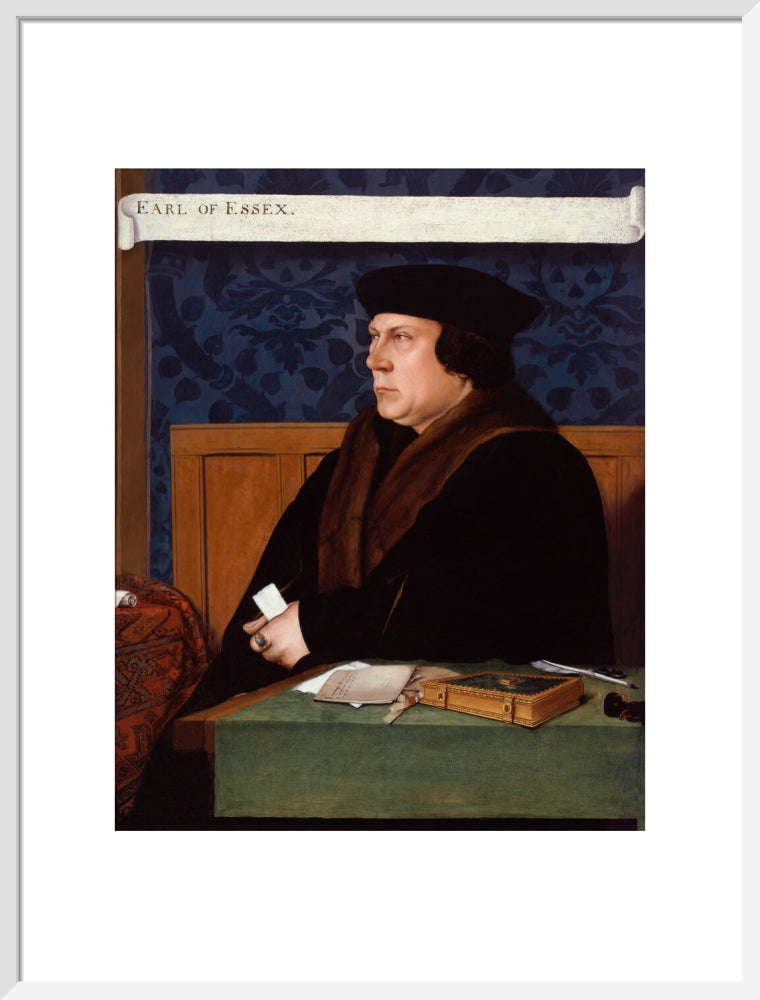 Thomas cromwell, earl of essex portrait print (art print, large, white frame)