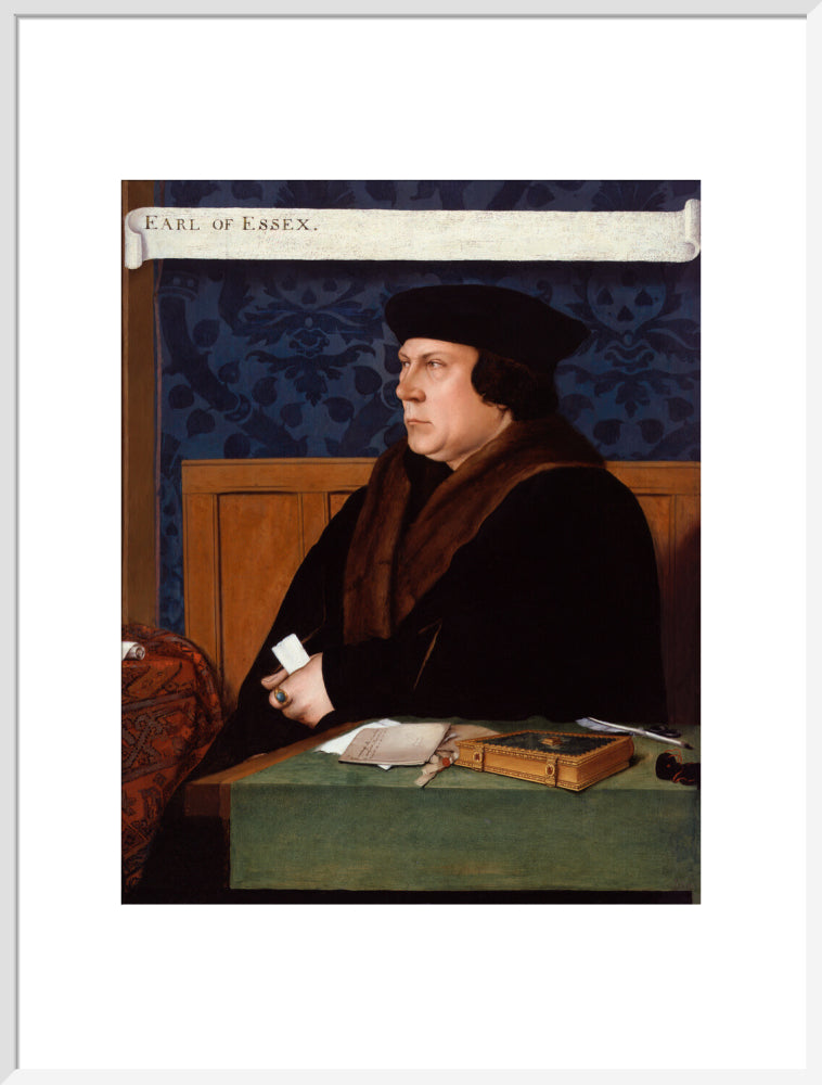 Thomas cromwell, earl of essex portrait print (art print, extra large, white frame)