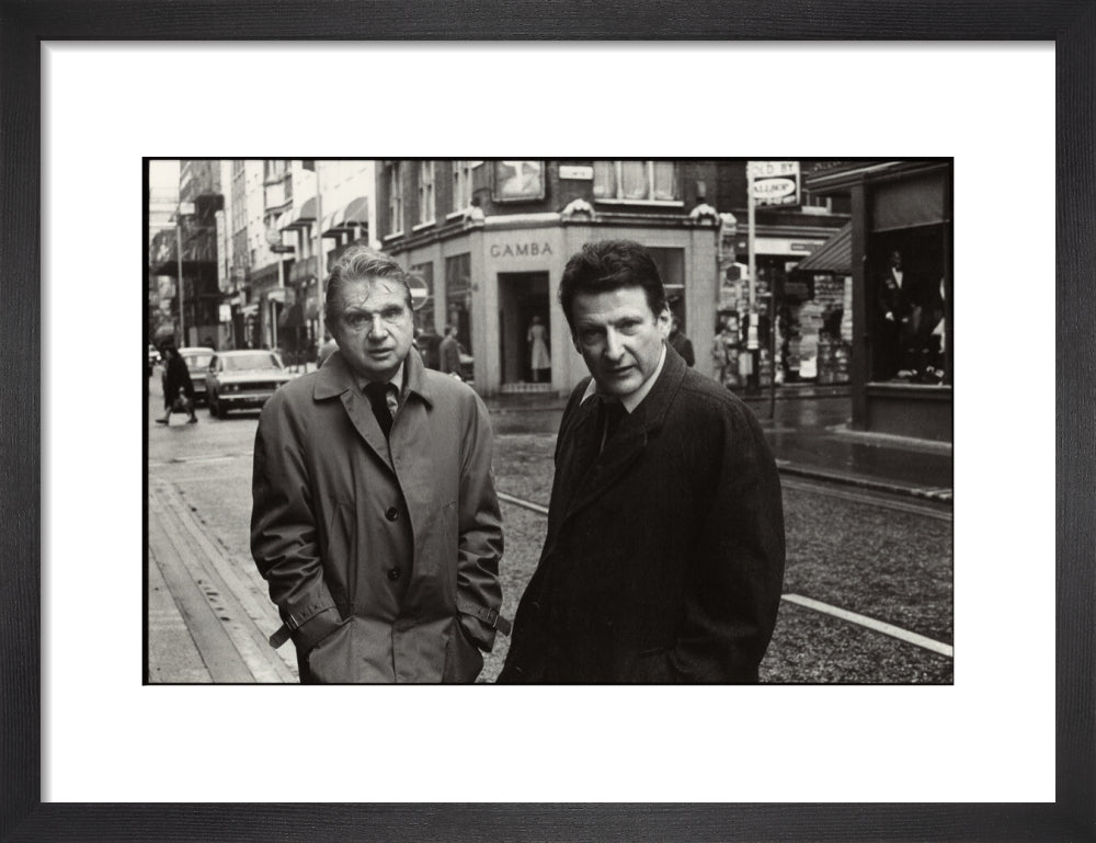 Francis bacon; lucian freud portrait print (art print, small, black frame)