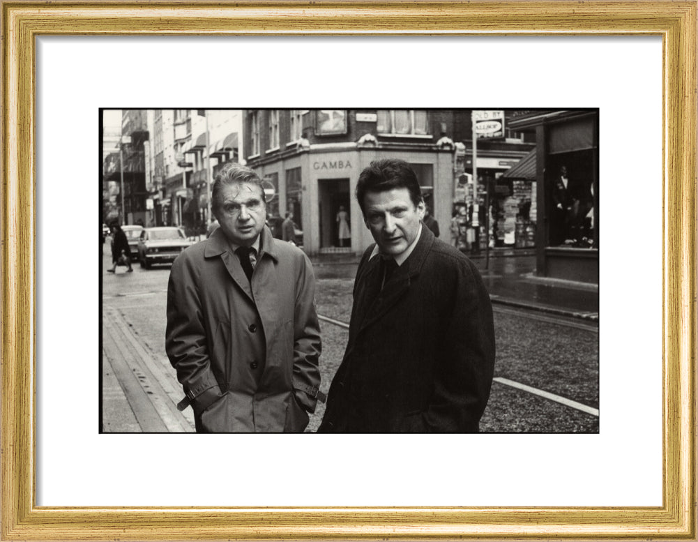 Francis bacon; lucian freud portrait print (art print, small, gold frame)