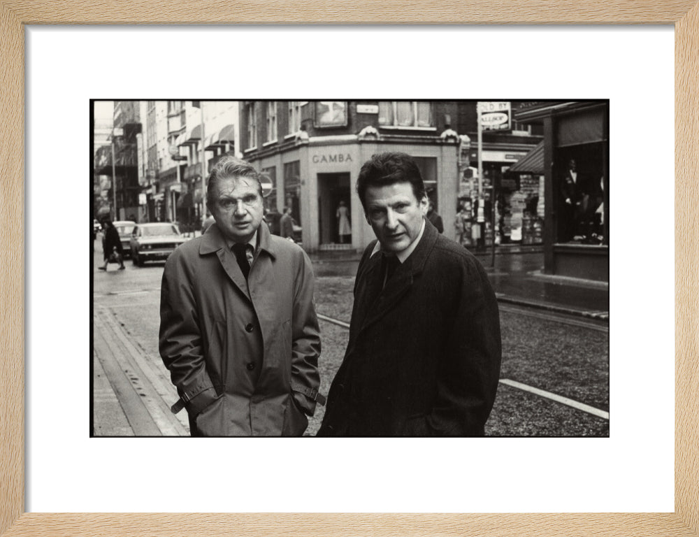 Francis bacon; lucian freud portrait print (art print, small, natural frame)