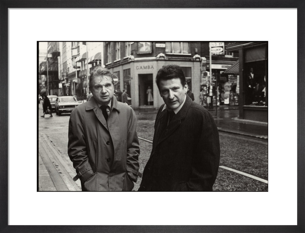 Francis bacon; lucian freud portrait print (art print, medium, black frame)