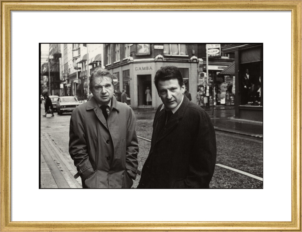 Francis bacon; lucian freud portrait print (art print, medium, gold frame)