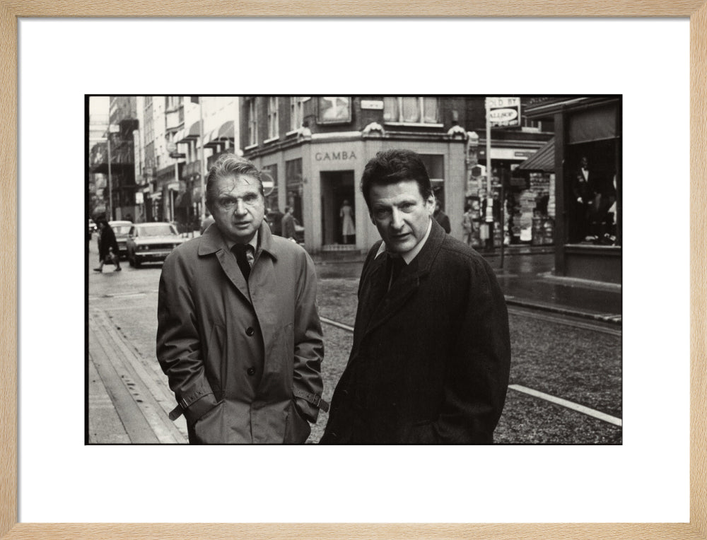 Francis bacon; lucian freud portrait print (art print, medium, natural frame)
