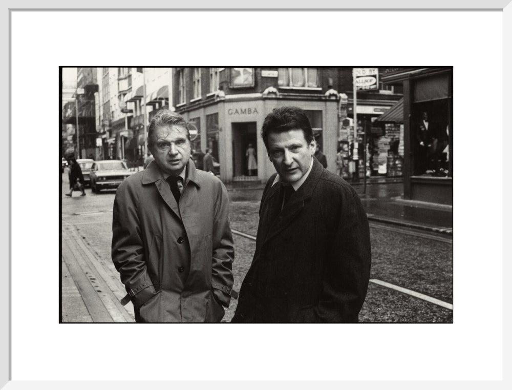 Francis bacon; lucian freud portrait print (art print, large, white frame)