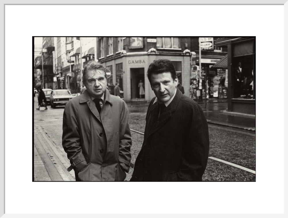 Francis bacon; lucian freud portrait print (art print, extra large, white frame)