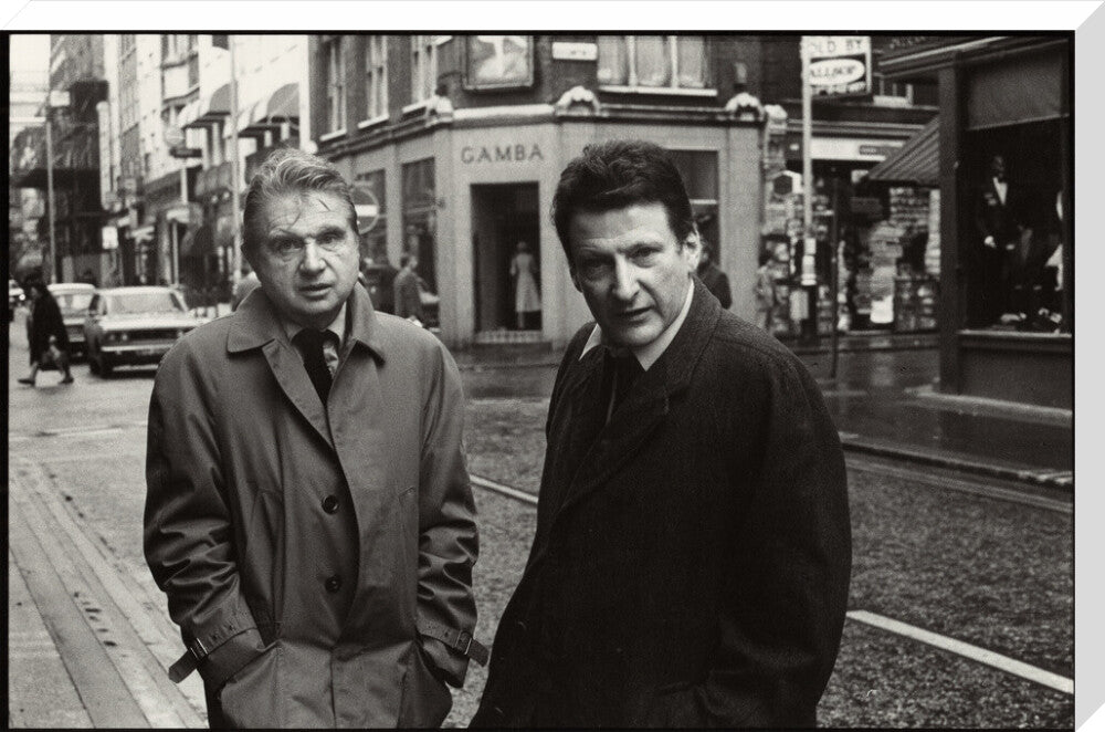 Francis bacon; lucian freud portrait print (stretched canvas, extra large, no frame)