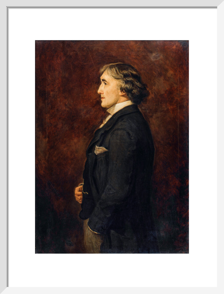 Sir henry irving portrait print (art print, medium, white frame)