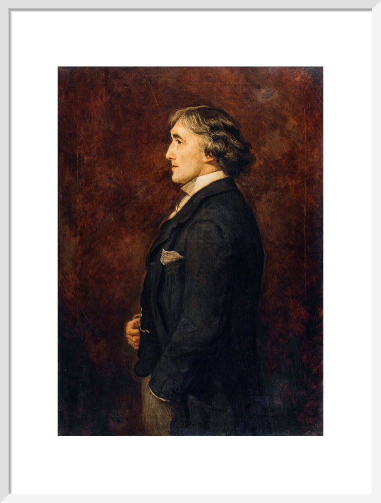 Sir henry irving portrait print (art print, large, white frame)