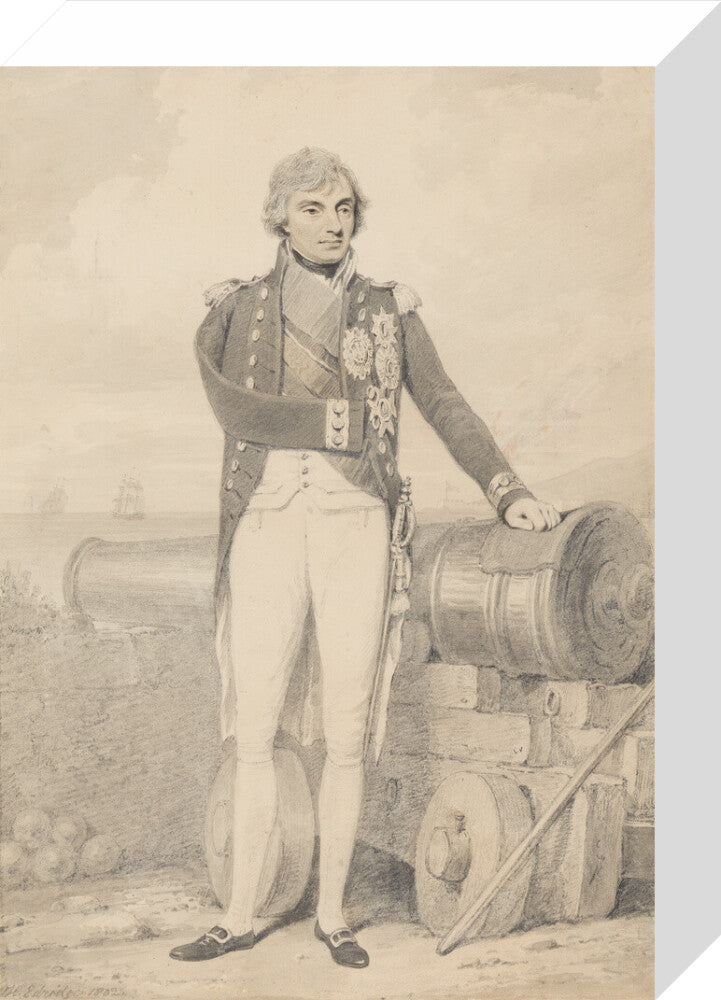 Horatio nelson portrait print (stretched canvas, small, no frame)