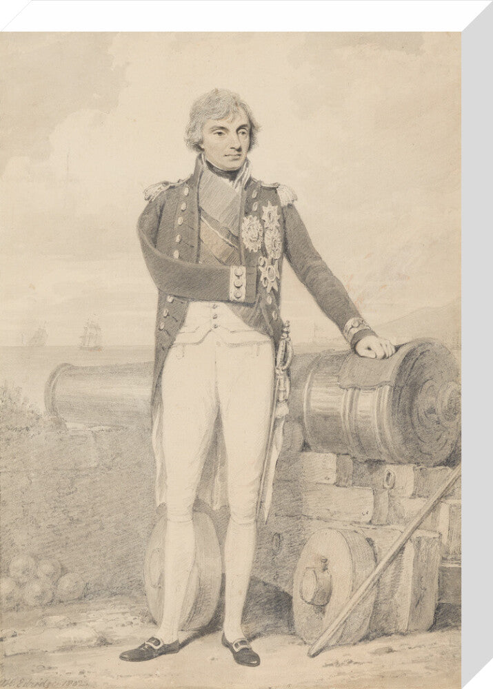 Horatio nelson portrait print (stretched canvas, medium, no frame)