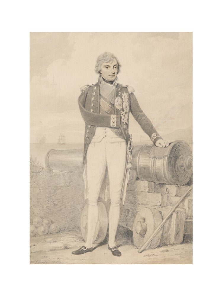 Horatio nelson portrait print (art print, medium, no frame)